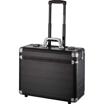Image of Alumaxx Pilotenkoffer Discovery, Trolley aus Aluminium, Rollkoffer Schwarz, Businesstrolley, Aktenkoffer Pilot Case, 48 cm, 34 liters, Black (Schwarz)