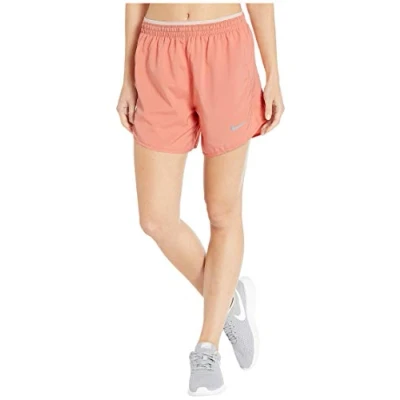 Image of Nike Women Tempo Lx 5&quot; Shorts Pink Quartz/Echo Pink/Reflective Silver, M
