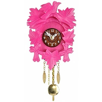 Image of Kuckulino Pendulette en miniature de la Forêt Noire Coucou rose, batterie incluse