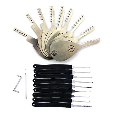 Image of 9pcs Comb Pick Lock Picking Tool with Picking,Locksmith for House