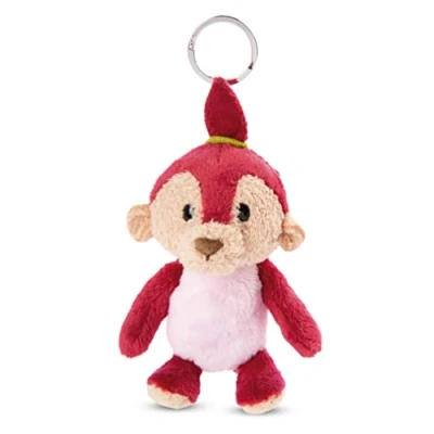 Image of NICI 48950 Key Holder Monkey Tuula 10cm Green, Geometric, red