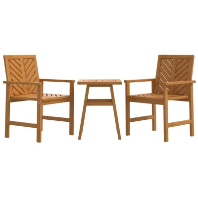 Image of vidaXL 3 Piece Garden Lounge Set Solid Wood Acacia