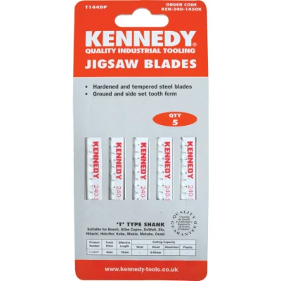 Image of Kennedy Jigsaw Blades Equivalent to Bosch T144DP) PKT 5