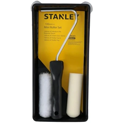 Image of Stanley Paint roller set polyester 100 mm 2 sleeves