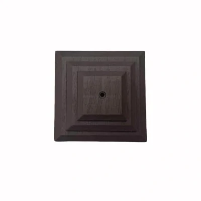 Image of Linic Plastics Pack of 10 Plastic Fence Post Caps in Dark Brown to fit a 3&quot; Square Post, Rot Proof. (GT0044). UK Made. Free Postage