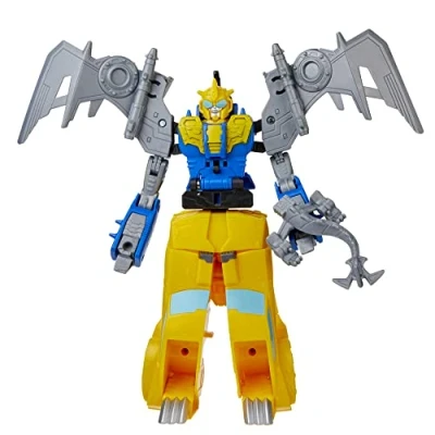 Image of Transformers Bumblebee Cyberverse Adventures Dinobots Unite Toys Dino Combiners Bumbleswoop 2 Pack Action Figures, Ages 6 and Up, 11 cm