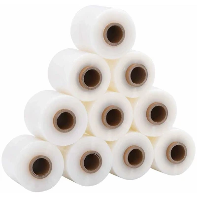Image of vidaXL Stretch Film with Handle 10 pcs Transparent 23 µm cm x 150 m