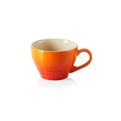 Image of Le Creuset Large Cappuccino Mug Orange Red 0.4l