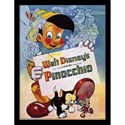 Image of Pyramid International Disney Classics Pinocchio Print Framed Collector&#039;s Edition (Walt Disney&#039;s Design) 30cm x 40cm Official Merchandise