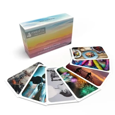 Image of metaFox ‘World of Emotions’ Coaching Cards 52 Picture for &amp; Therapy Master Your Emotions Build Emotional Intelligence