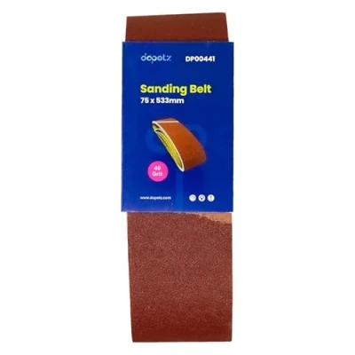 Image of Dapetz ® Sanding Belt 75mm x 533mm to Fit Black &amp; Decker KA88 Sander, Aluminuim Oxide 40 Grit Sander Belts for Grinding, Polishing, Sharpening and Derusting (5 Pieces)