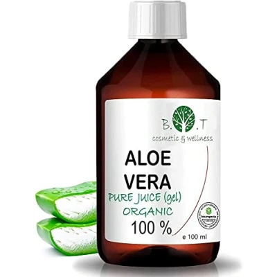 Image of Pure Liquid Aloe Vera 100% Natural Organic: Moisturising, Soothing and Repairing, Facial Tonic Cleanser, After Sun, Hair Removal Shaving, Anti Ageing Serum. HOMEMADE COSMETICS 100 ml