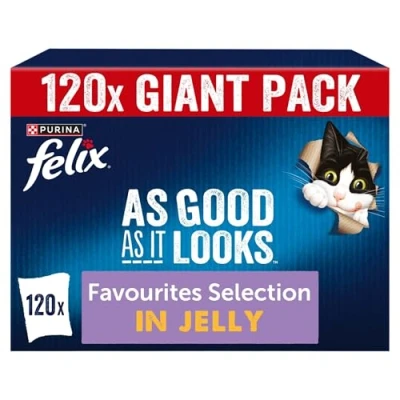 Image of FELIX As Good it Looks Favourites Selection in Jelly Wet Cat Food 120x85g