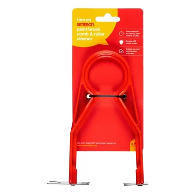 Image of Amtech G4520 Paint Brush Comb, Roller Cleaner, Multi Function 2 in 1 Time Saving Aid