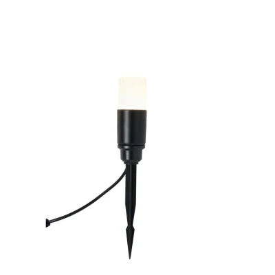 Image of Daw Solar 3000k LED 4 Light Outdoor Spike Black IP44