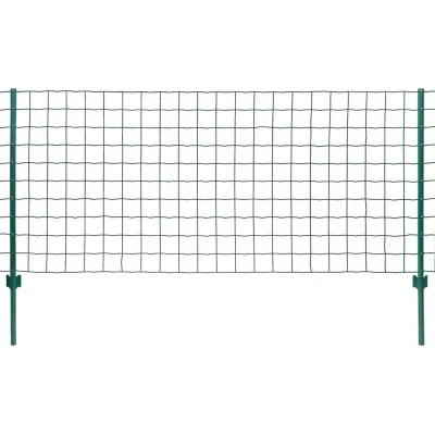 Image of vidaXL Euro Fence Steel 20x0.8 m Green