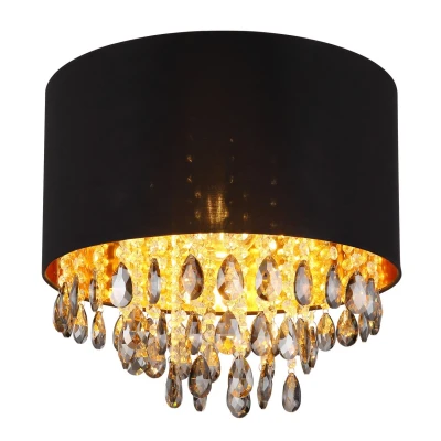Image of Coletta Cylindrical Ceiling Light Matt Black 1x E27