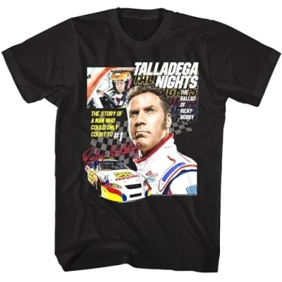 Image of Talladega Nights Ballad of Ricky Bobby Men&#039;s T Shirt BlackLarge