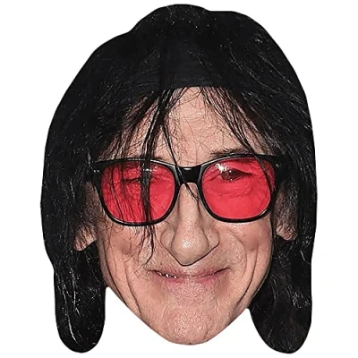 Image of John Cooper Clarke (Glasses) Celebrity Mask, Flat Card Face, Fancy Dress Mask