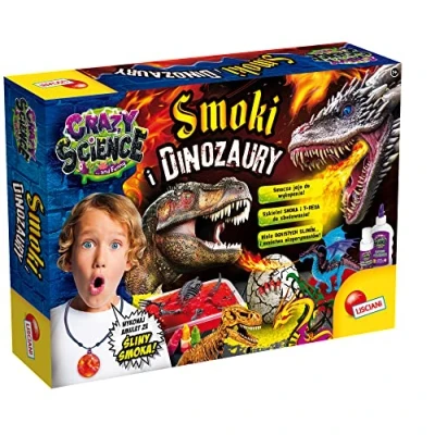 Image of Lisciani Crazy Science Dragons &amp; Dinosaurs Kit Experiments Great Game 7+