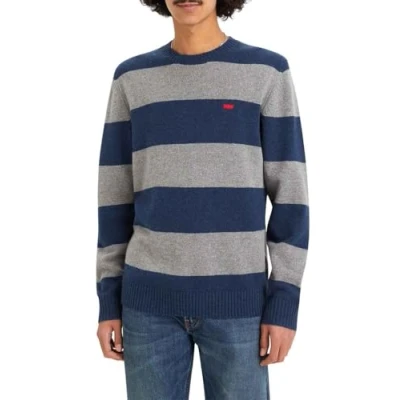 Image of Levi&#039;s Original HM Sweater Jumper, Men&#039;s, Size: Medium, Calloway stripe sargasso sea
