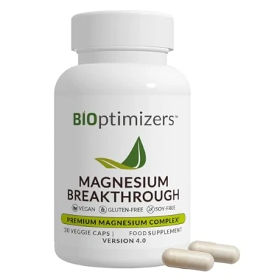 Image of BIOptimizers Magnesium Breakthrough Supplement 4.0 7 Forms of Mg: Glycinate, Malate, Citrate, and More Natural Support for Sleep Cognitive Function Calming Vitamins Complex 30 Capsules