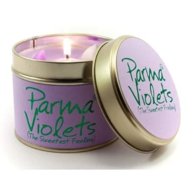 Image of Lily Flame Scented Candle in a presentation Tin Parma Violets