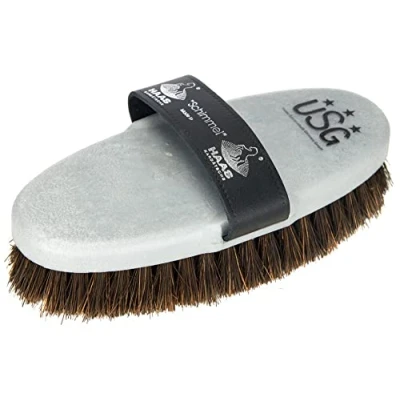 Image of H.A.S HAAS Mould Horse Brush Large Silver 200 x 85,Medium