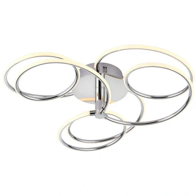 Image of Eterne LED Semi Flush Light Chrome Plate &amp; White Silicone