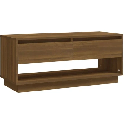 Image of vidaXL TV Cabinet Brown Oak 102x41x44 cm Engineered Wood