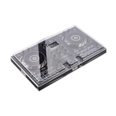 Image of Decksaver LE Cover for Hercules Control Inpulse 400 Super Durable Polycarbonate Protective lid in Smoked Clear Colour, Made The UK DJs&#039; Choice Unbeatable Protection