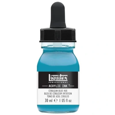 Image of Liquitex 4260470 liquid Professional Acrylic Paints ink, Indian 30 ml, highly pigmented airbrush paint, oil blue shade