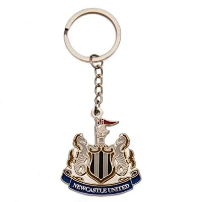 Image of Newcastle United FC Keyring (One Size) (White/Black)