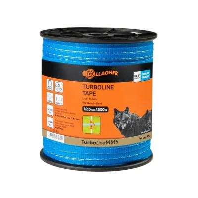 Image of TurboLine Tape 12.5 mm 200 m Blue Electric Fencing