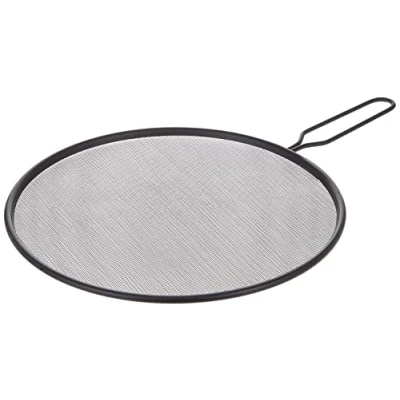 Image of KitchenCraft KCNSSPLAT 29 cm Splatter Guard for Frying Pan, Non Stick, Metal, Black