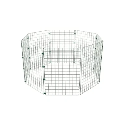 Image of P Dot Wolf Dog Play Pen Heavy Duty, Metal Fence Panels, Fence, Cat, Rabbit, Small Animal Pet Exercise Playpen, Pen, Foldable Puppy for Indoor/Outdoor, Run Cage, 8 75cm High