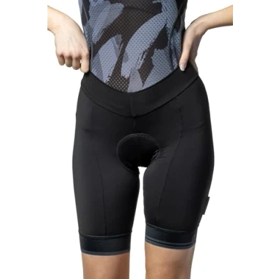 Image of Alé Cycling Women&#039;s Solid Classico LL Shorts, Black/Charcoal Grey, L