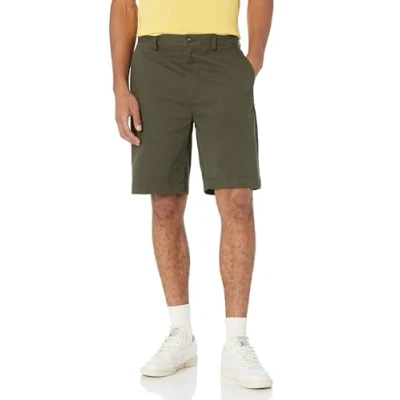 Image of Amazon Essentials Men&#039;s Classic Fit 9 Inch Chino Shorts, Olive, 29W