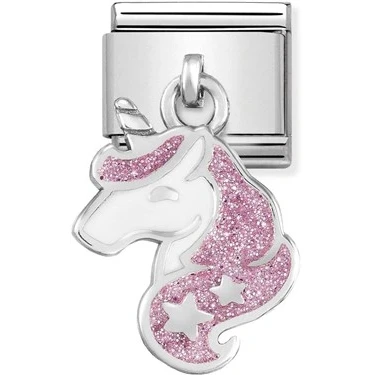 Image of Nomination Glitter Unicorn Hanging Charm