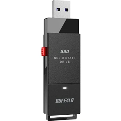 Image of Buffalo External SSD 2TB Up to 600MB/s USB C A 3.2 Gen 2 (Compatible with PS4 / PS5 Windows/Mac) Solid State Drive Stick ‎‎SSD PUT2.0U3B