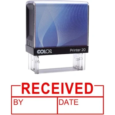 Image of Received by DATESelf Inking Rubber Stamp Custom Colop Office Stationary P20 Mini Stamper