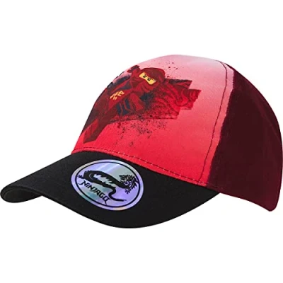 Image of LEGO Ninjago Baseball Cap, Cap Peaked for Children Boys with Velcro Adjustable, red, 54