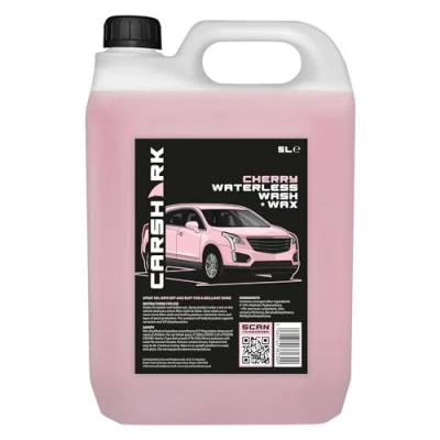 Image of CARSHARK Waterless Wash &amp; Wax 5 Litre, with Carnauba Wax, Cherry Blossom, Pink