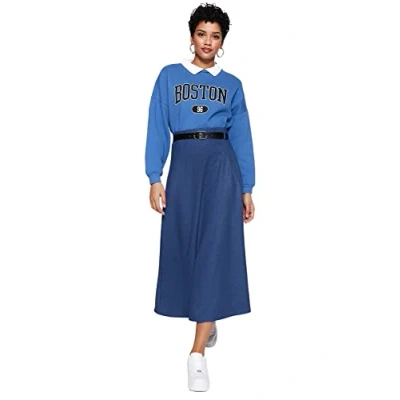 Image of Trendyol Skirt Navy Blue Maxi