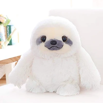 Image of Winsterch Cuddly Sloth Soft Toy Large Stuffed Animal Teddy Baby Doll Birthday Gifts,Plush (Ivory, 15.7 inches)