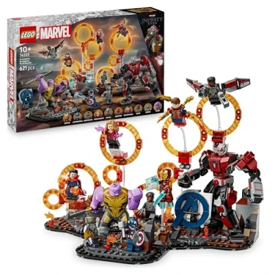 Image of LEGO Marvel Avengers: Endgame Final Battle Building Toy with a Thanos Figure, Ant Man Mech &amp; 9 Minifigures incl. Captain America, Black Panther, Iron Doctor Strange Gift for Boys Girls 76323