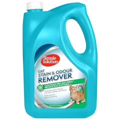 Image of Simple Solution Cat Stain and Odour Remover, Enzymatic Cleaner with Pro Bacteria Cleaning Power 4 Litre