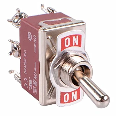 Image of On Latching Toggle Switch Screw Terminals 250V 15A DPDT DIY Hobby Electronics Electrical