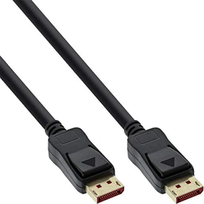 Image of InLine 17211P DisplayPort 1.4 Cable, 8K4K, Black, Gold Plated Contacts, 1.5 m