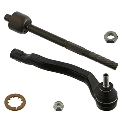Image of 4153200089, 4153200089S1, 4154600105, 4154600105S1, A4153200089 Tie Rod FEBI BILSTEIN 39864 Front Axle Right with lock nuts without taper plug